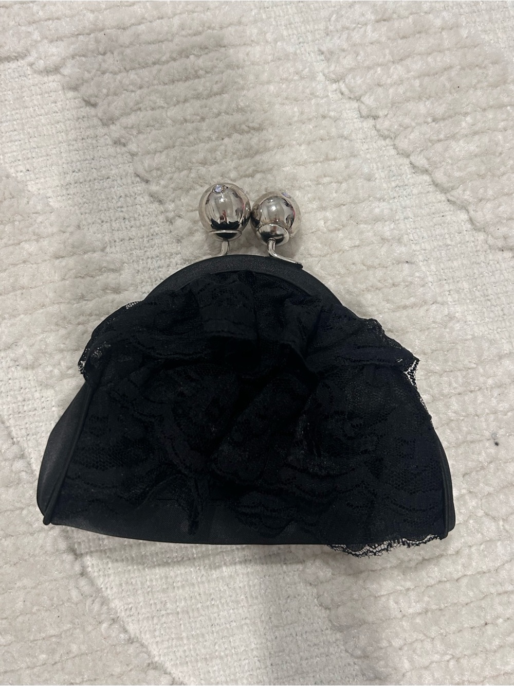 Pairs Hilton Black lace purse